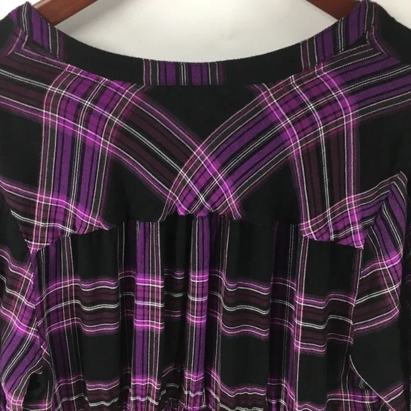 torrid Purple Plaid Tunic Top - Picture 8 of 12